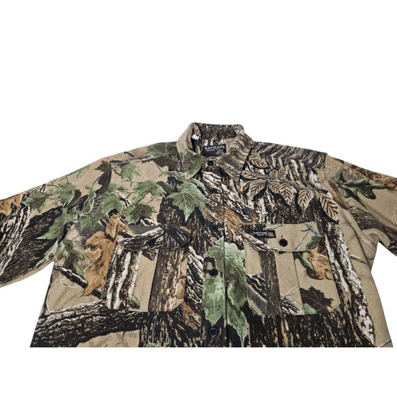 VTG Rattlers Brand Chamois Realtree Camo Shirt Men's Medium Hunting Button Up - Picture 2 of 10